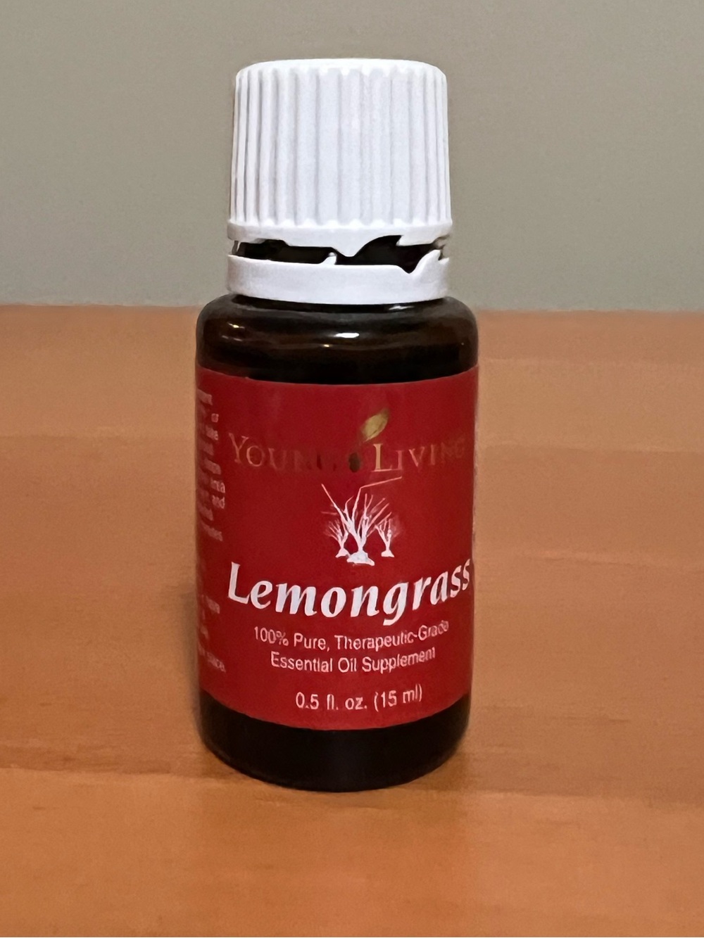 Young Living Lemongrass Essential Oil open 95% left